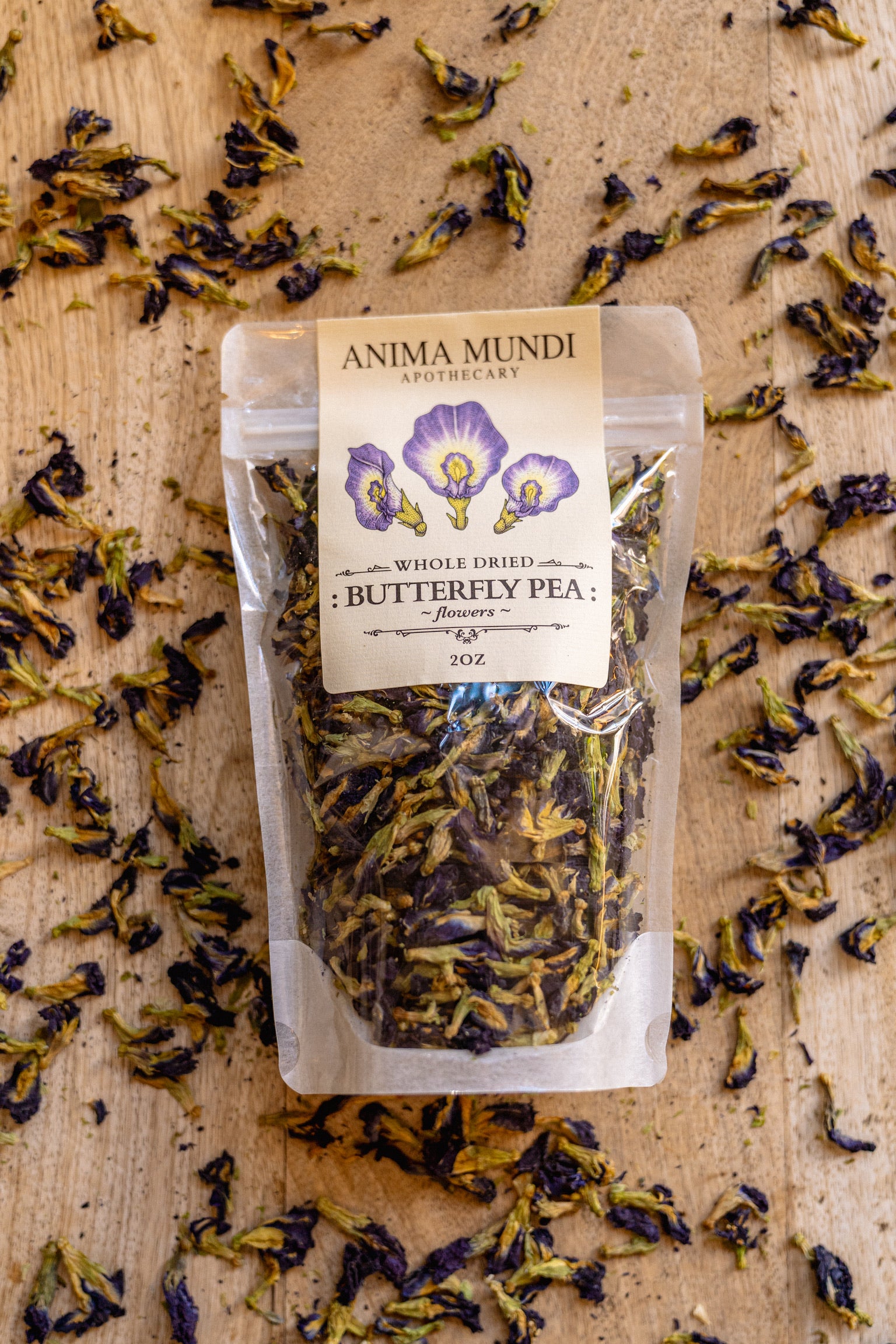 WHOLE BUTTERFLY PEA FLOWERS | Organic Blue Healer*