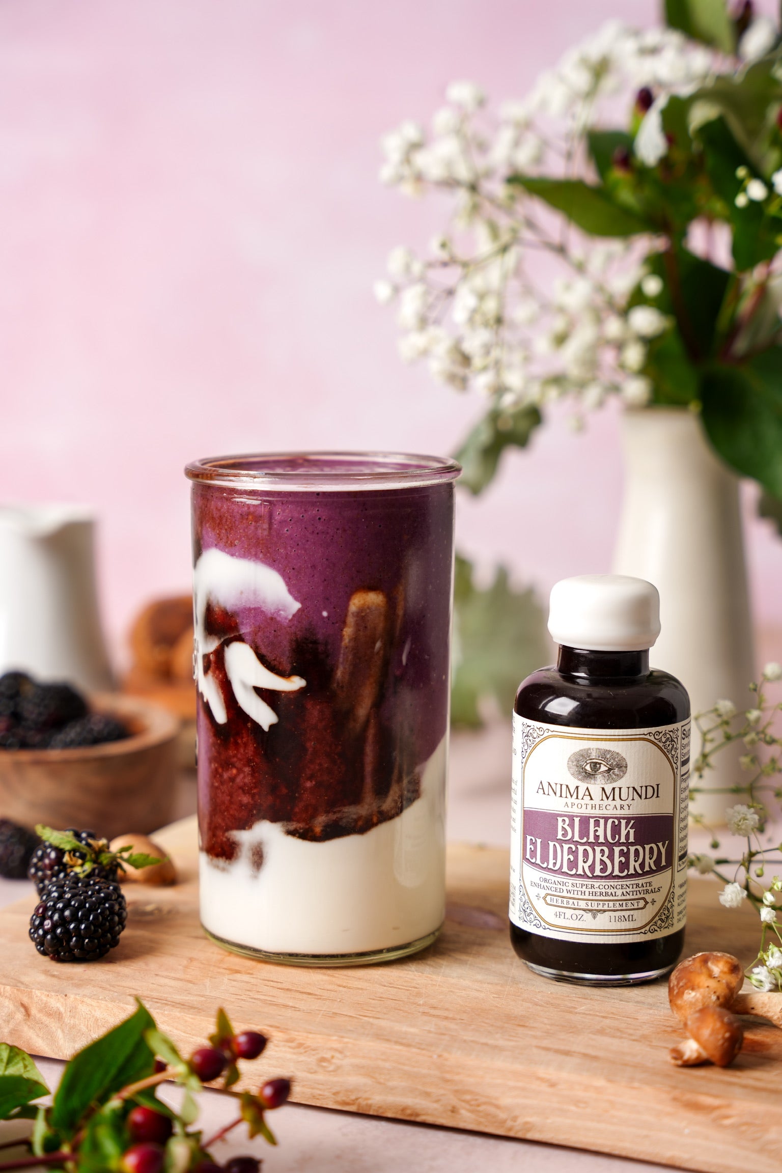 BLACK ELDERBERRY Elixir | Botanical Mushroom Syrup