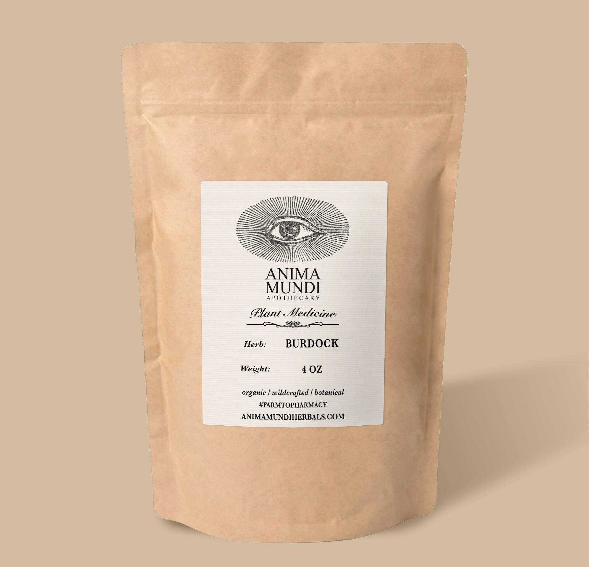 Burdock Root Powder, Organic 4 oz BULK BAG