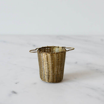 WOVEN BRASS | Large Tea Strainer