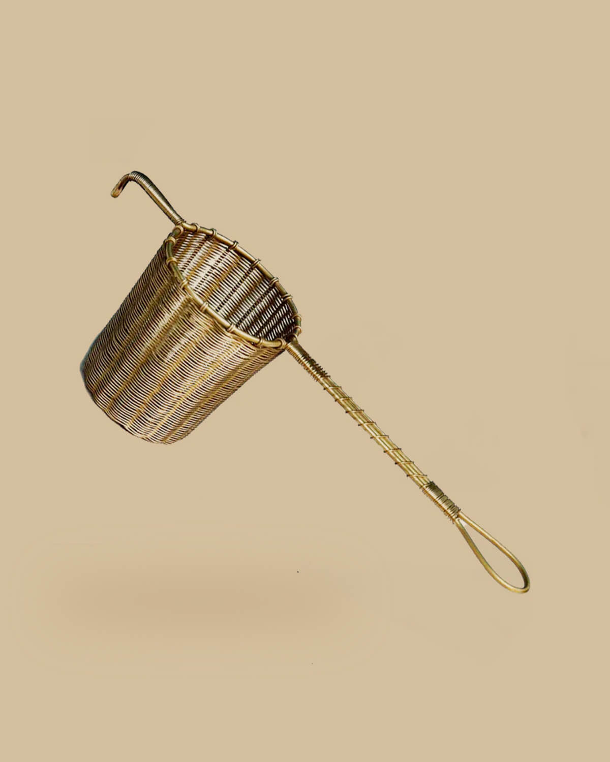 Antique Brass Woven Tea Stainer