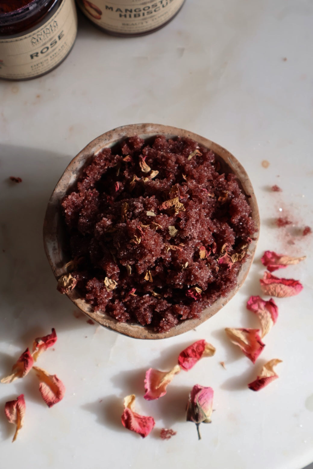SUGAR SCRUB WITH Hibiscus, Mangosteen, and Rose
