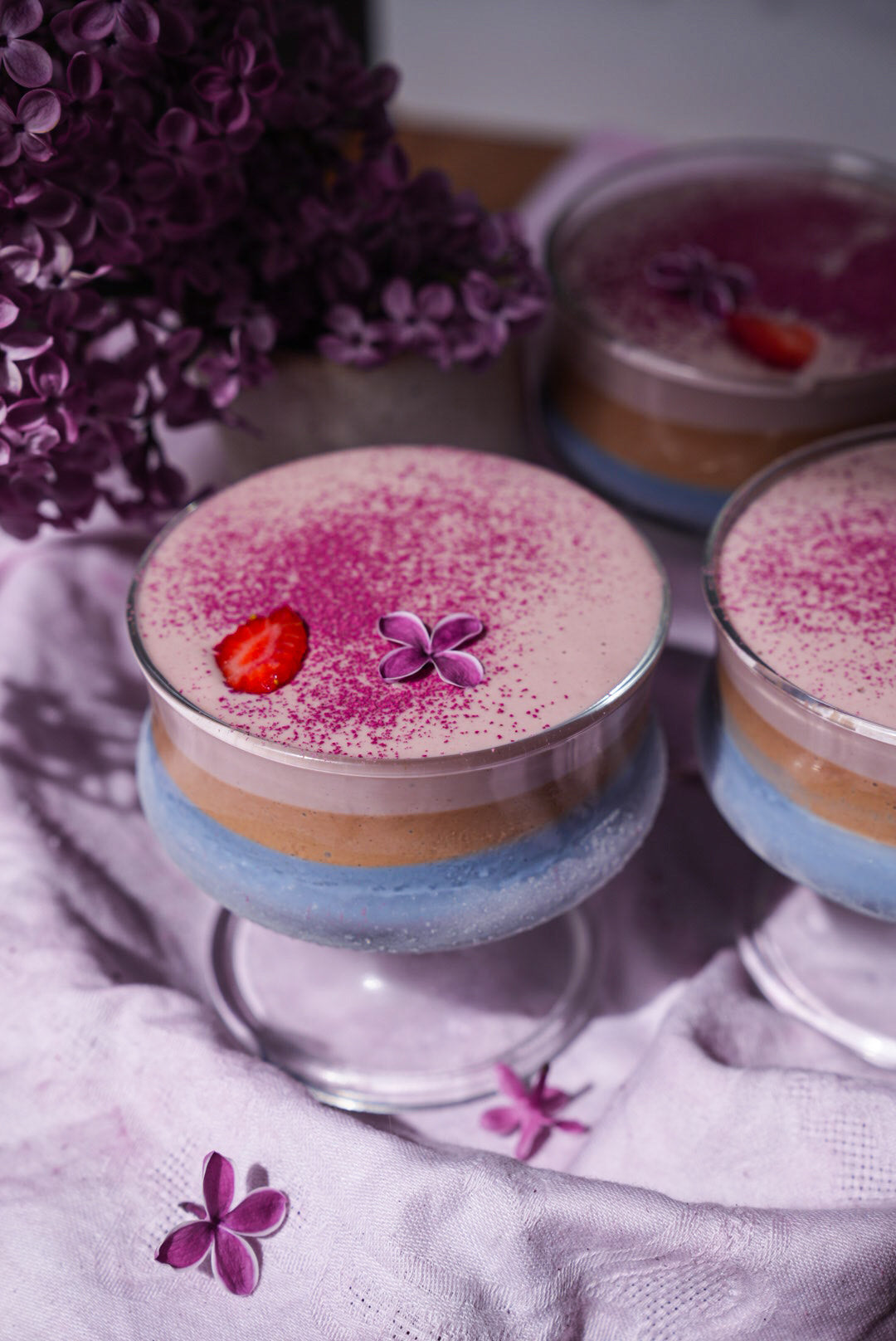 TRIPLE-LAYERED BLUE Rose Ice Cream