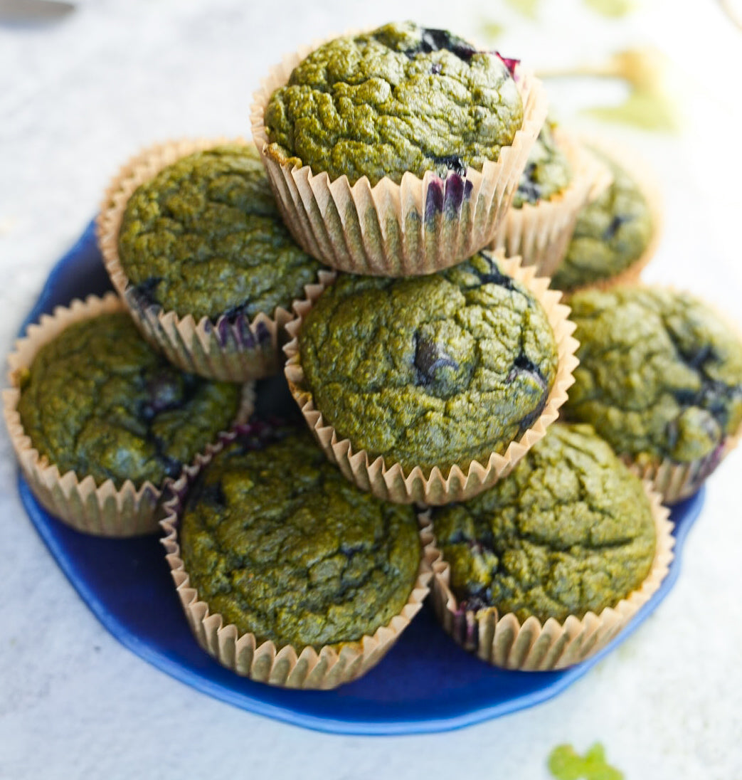 "Miracle Tree" Green Muffins with Moringa Powder