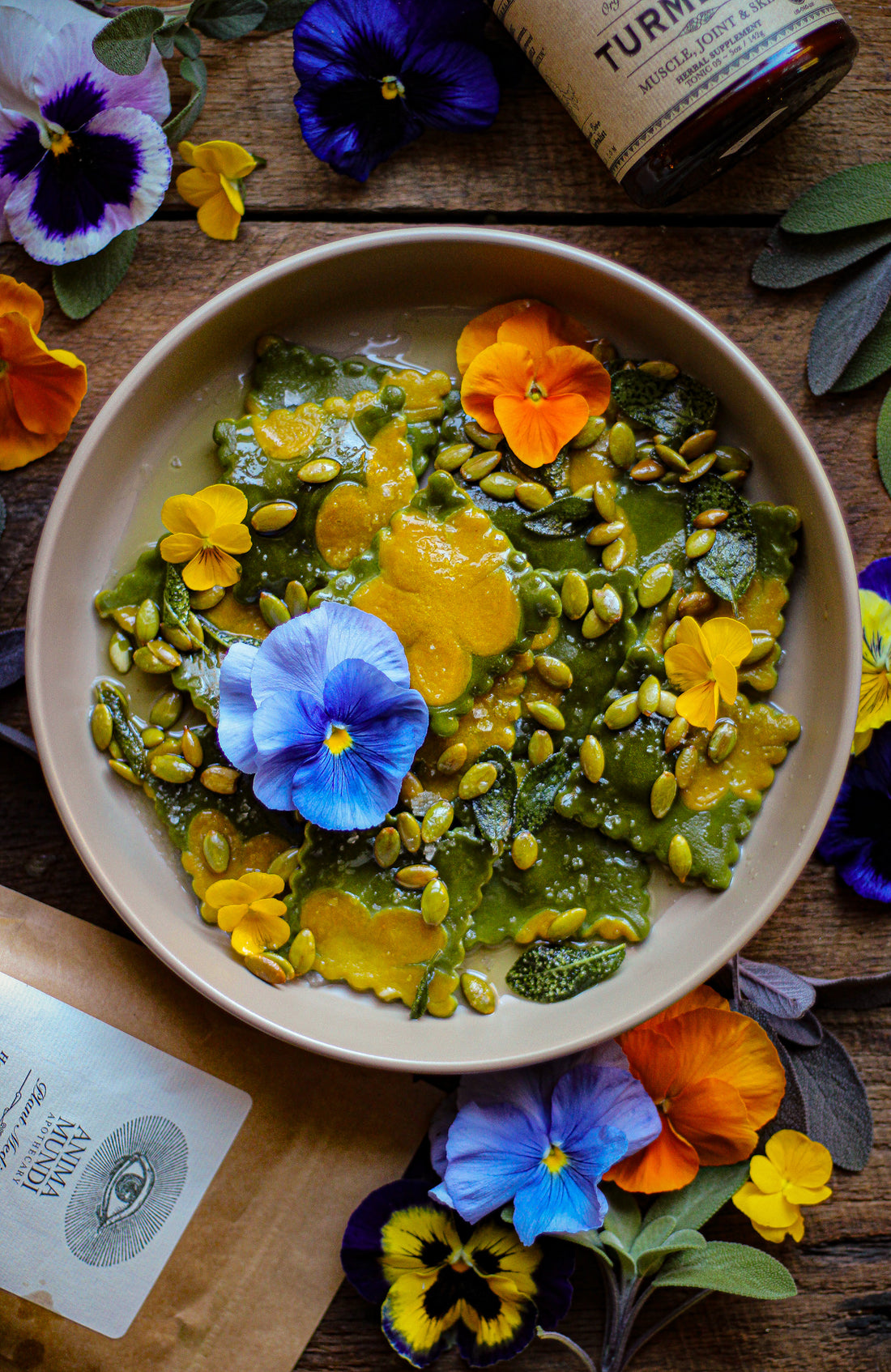 PUMPKIN PASTA WITH Turmeric, Chlorella, and Lion's Mane