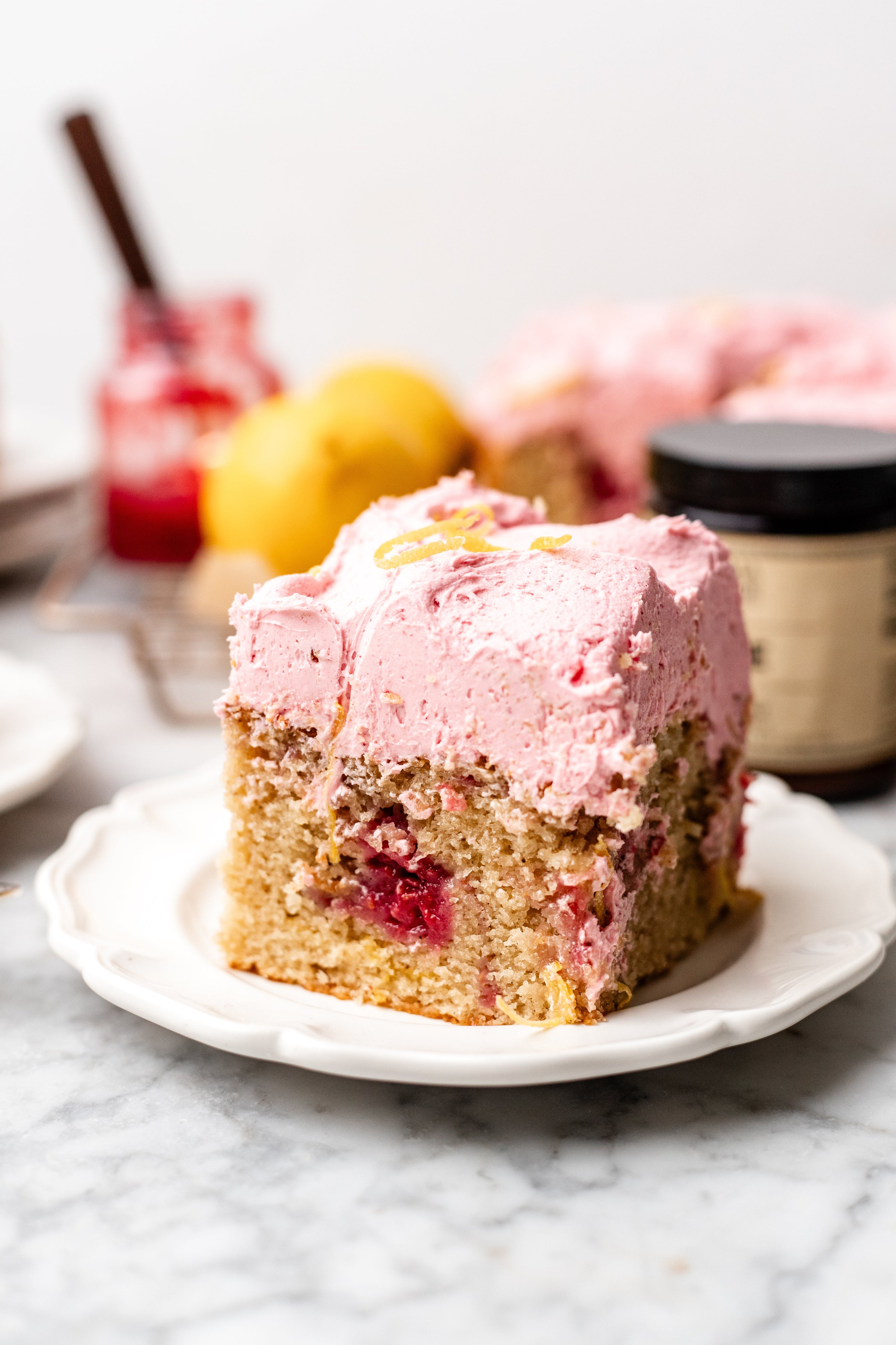 RASPBERRY LEMON CAKE with Rose, Euphoria, and Vanilla