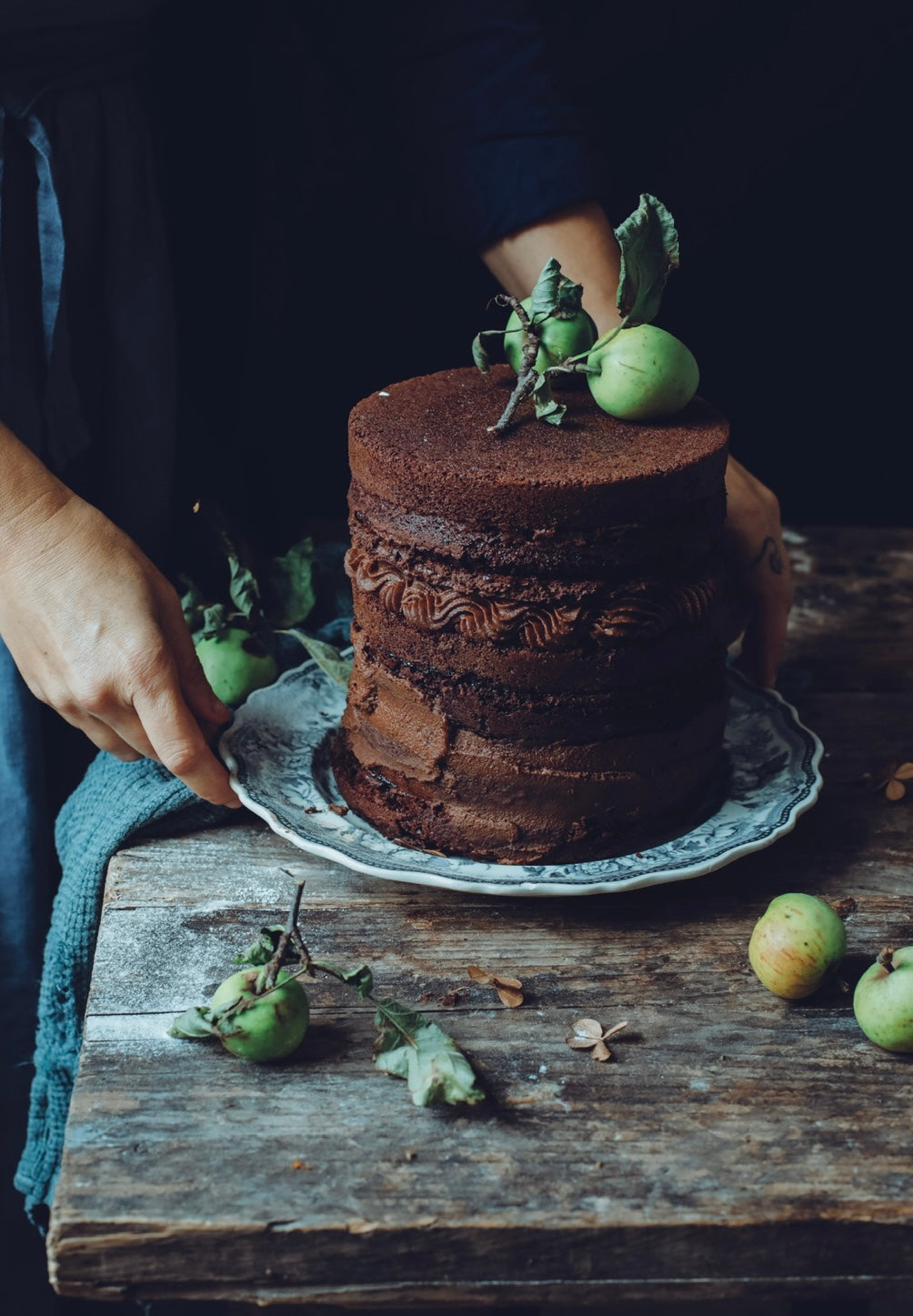 CHOCOLATE CAKE WITH Sweet Potato Frosting + Mushroom Mocha Milk