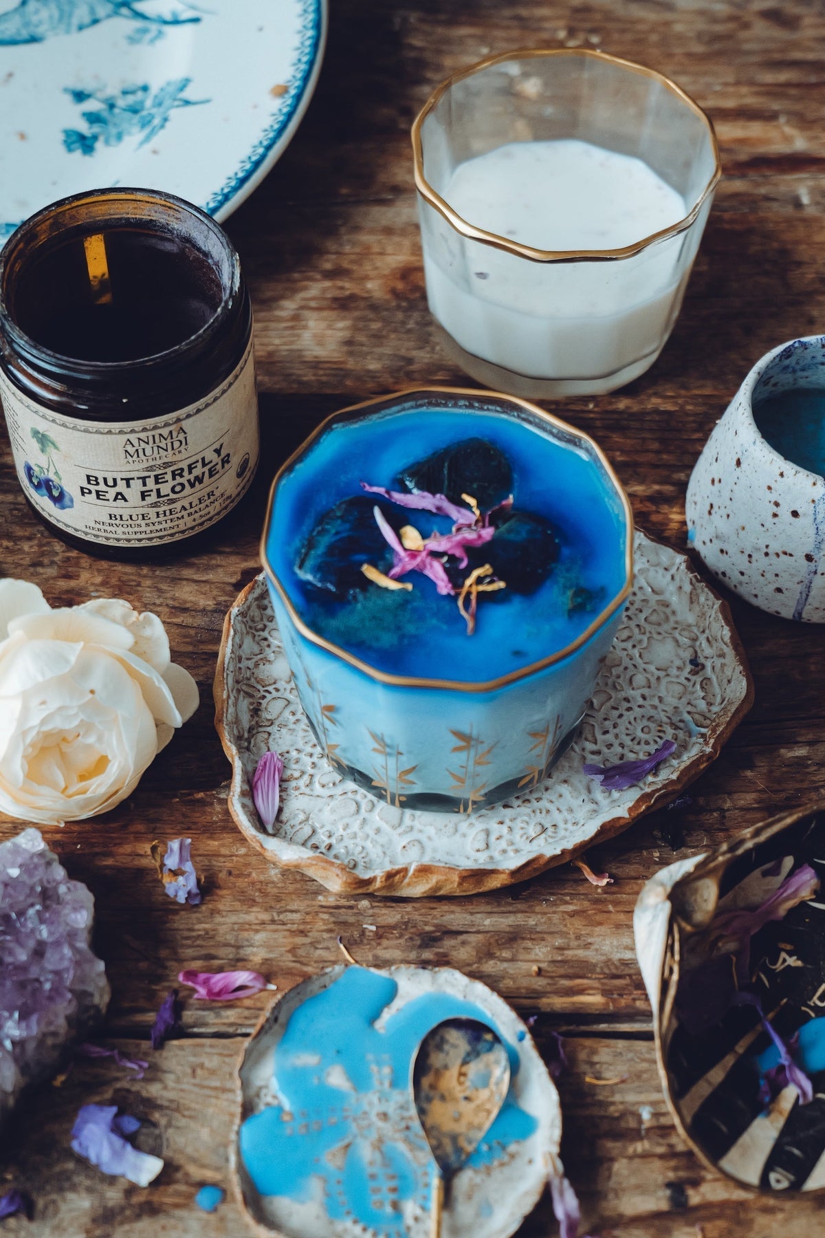 Blue Butterfly Pea Coconut Iced Latte