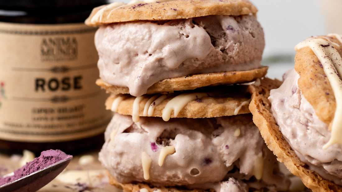 VEGAN ROSE ICE Cream Sandwiches