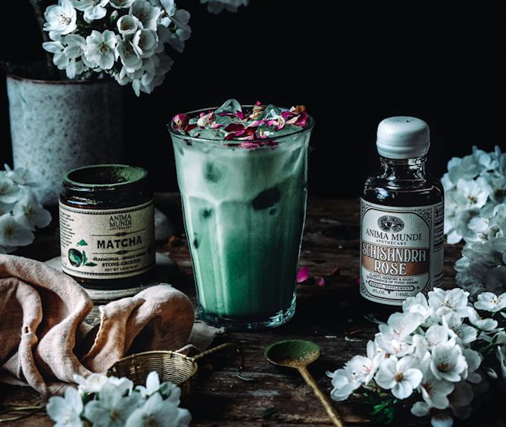 MATCHA LATTE WITH Schisandra Rose Elixir