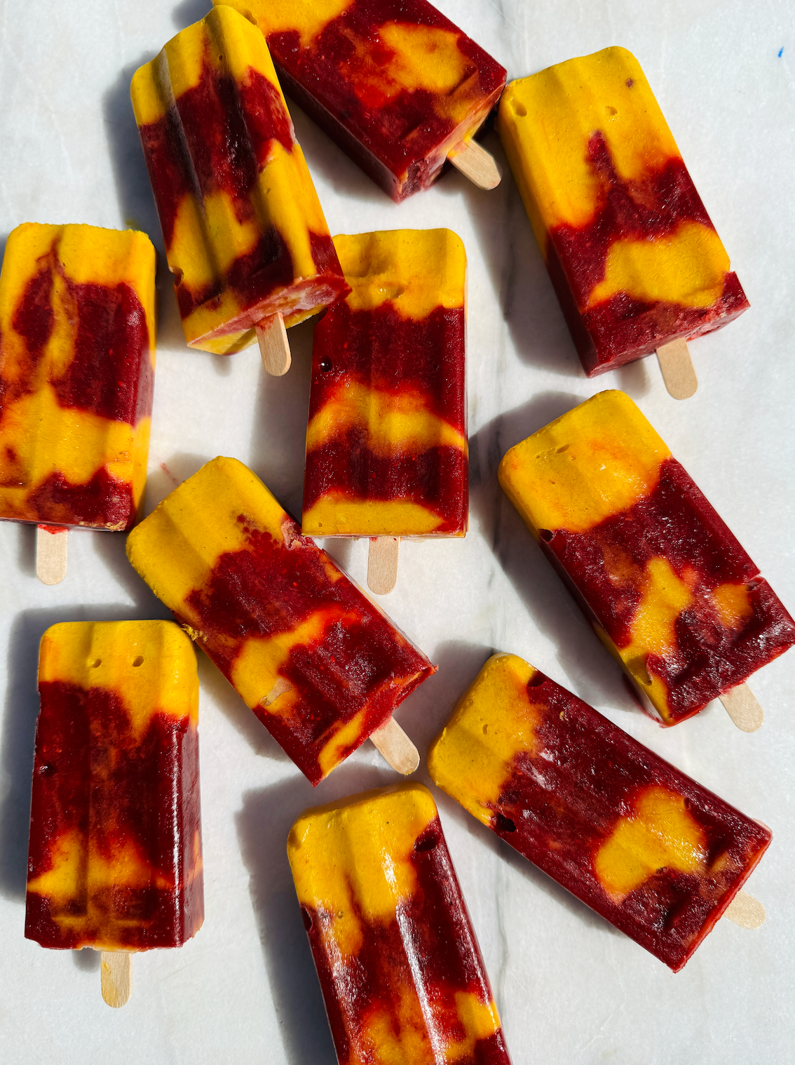 HIBISCUS MANGO SWIRLED Popsicles