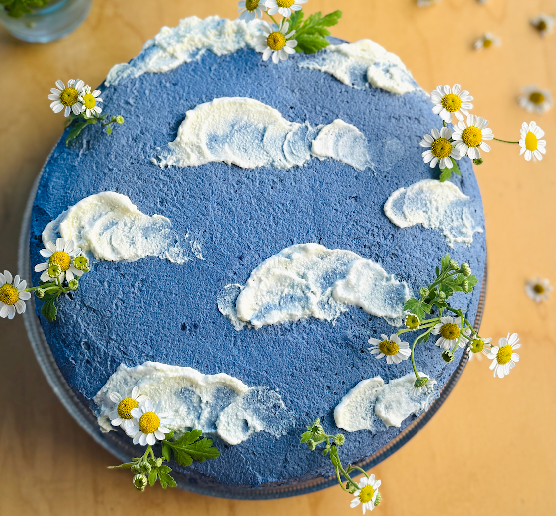 BLUE BUTTERFLY PEA Crepe Cake