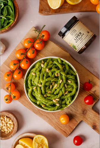 LIVER LOVING PESTO Pasta