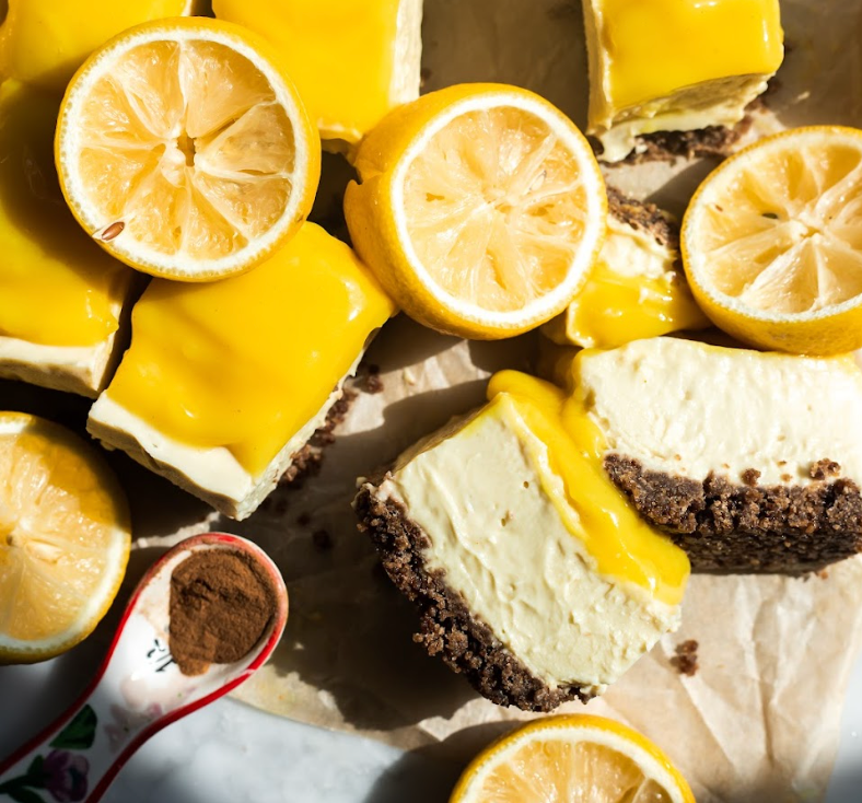 NO-BAKE VEGAN Lemon Cheesecake Bars