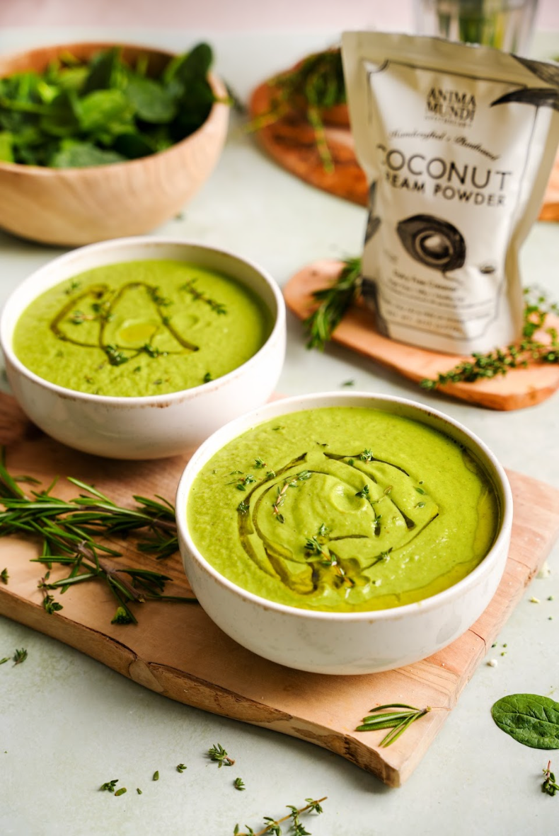 CREAMY COCONUT GREENS Soup