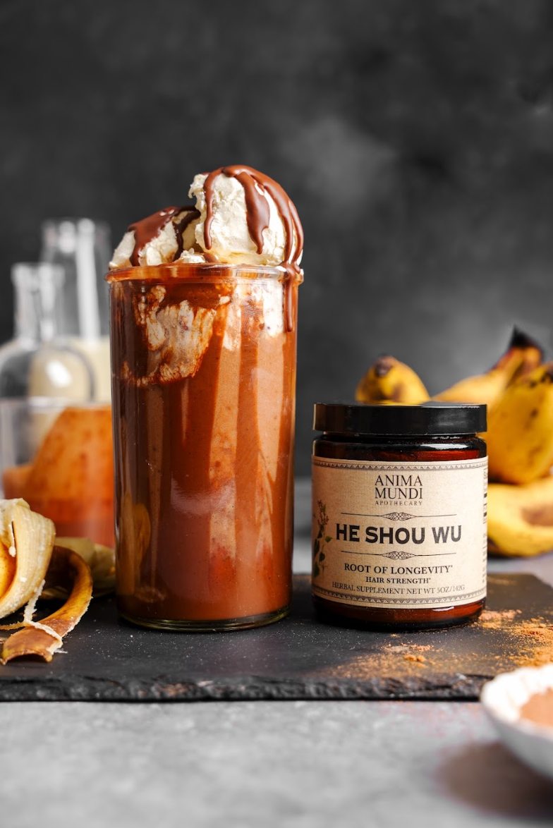 CHOCO-BANANA HAZELNUT Shake with He Shou Wu