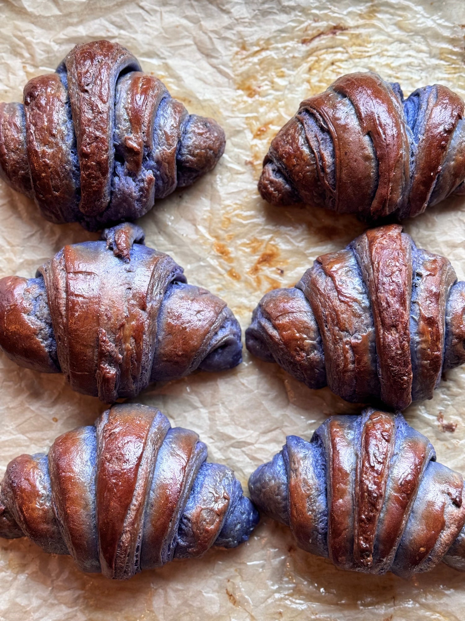 BUTTERFLY PEA FLOWER Blue Croissants: A Vibrant Twist on a Classic Pastry