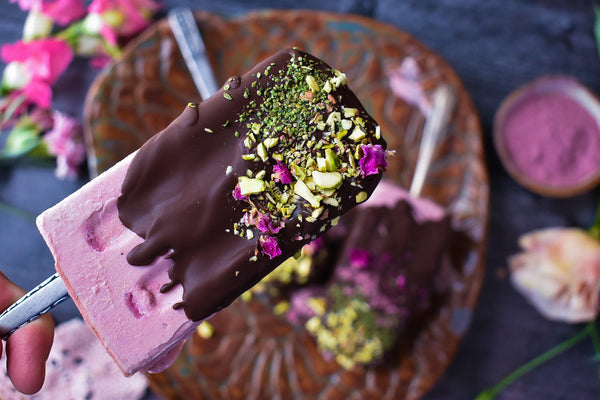 ROSE, NETTLE, + CHOCOLATE Popsicles