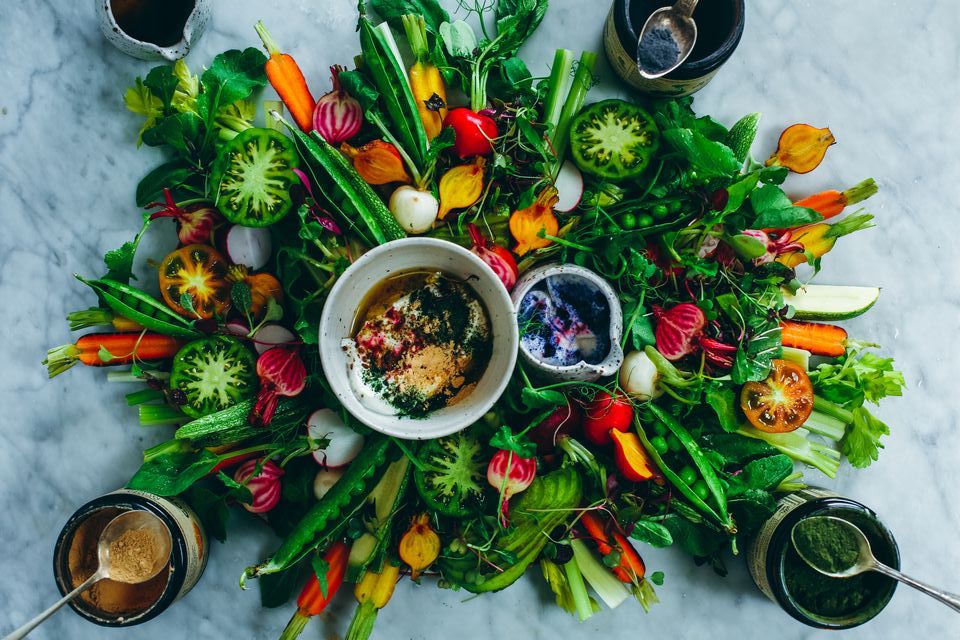 LIVER LOVING BLUE Goddess Dip with Crudité