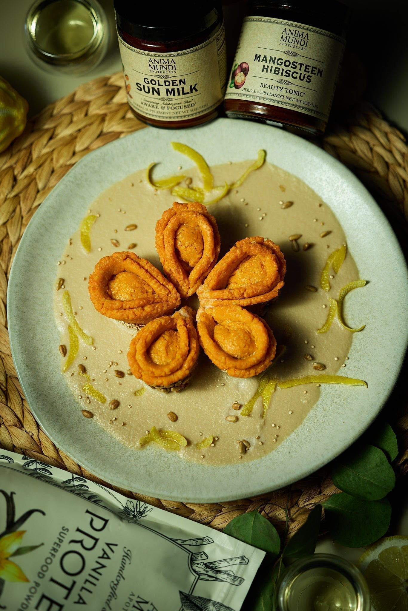 SWEET DUMPLING FLOWERS with Golden Sun, Vanilla Chai & Mangosteen Hibiscus