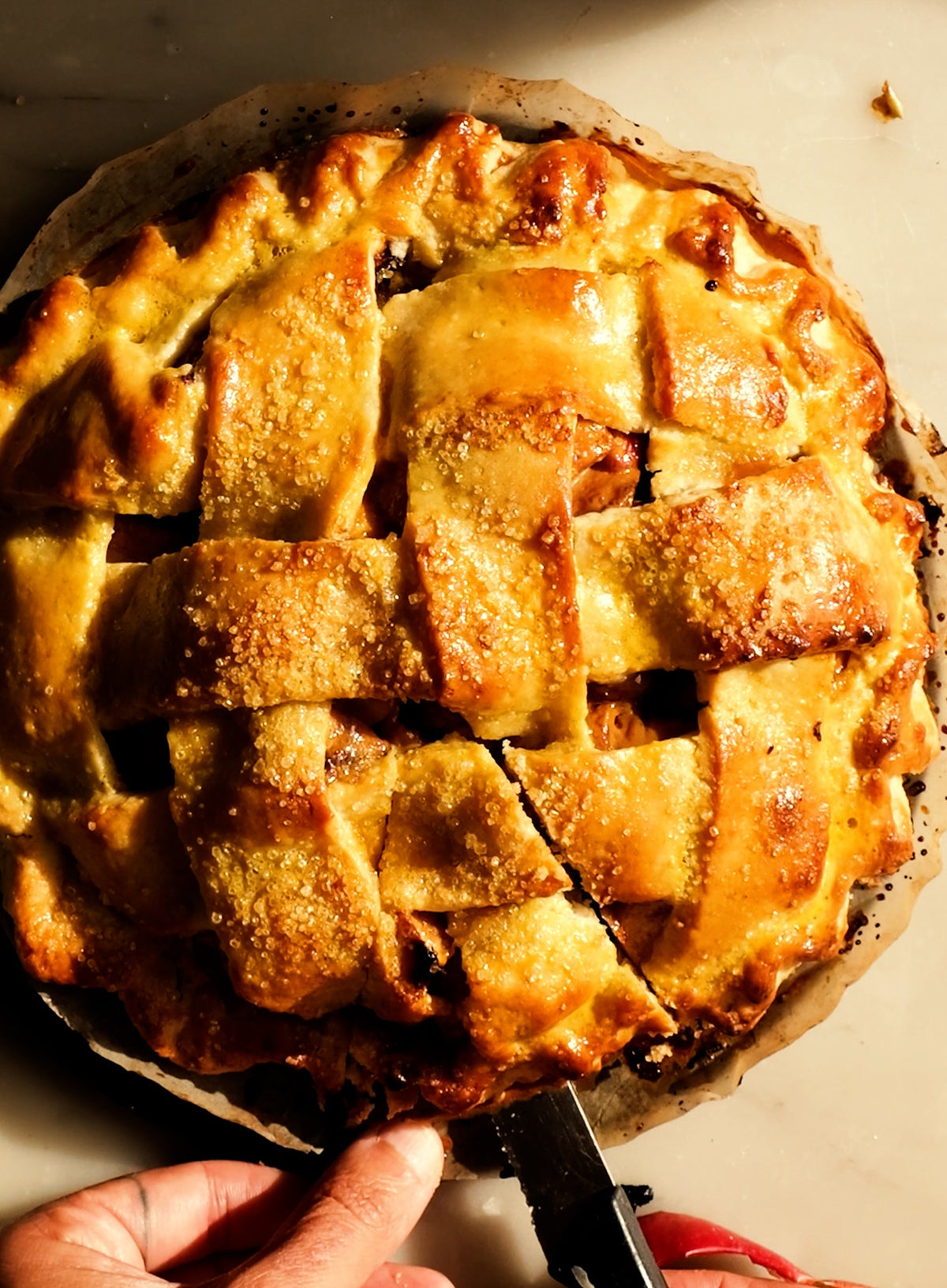 Apple Pie À La Mode with Dirty Rose Chai Caramel Drizzle
