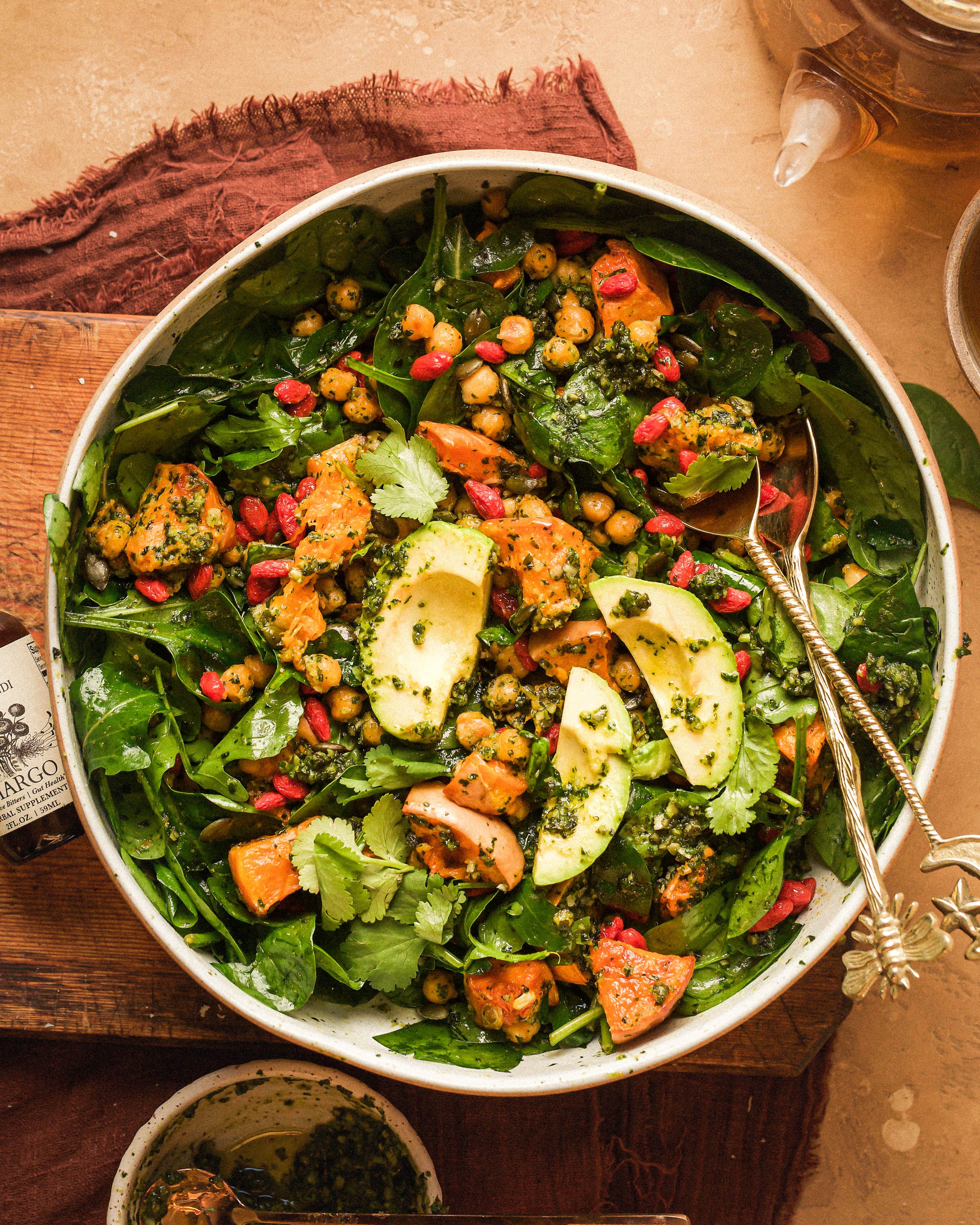 PUMPKIN-CHICKPEA "Para-Herb Defense" Salad