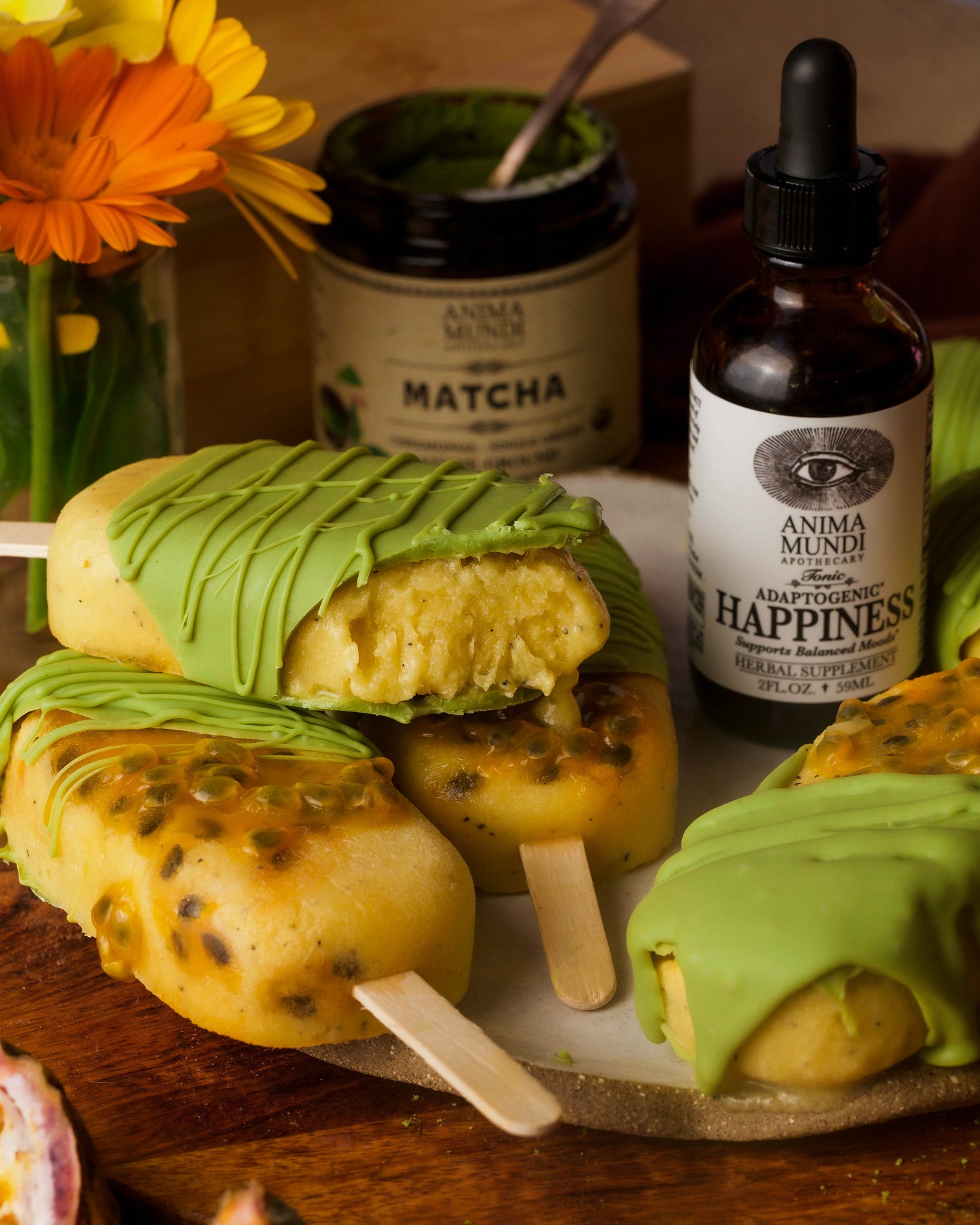 PASSION FRUIT MATCHA Popsicles