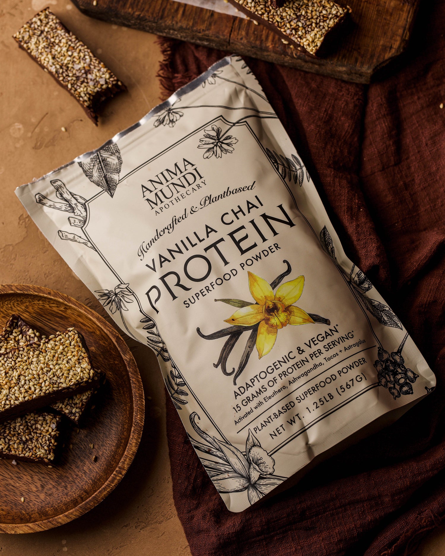 3-INGREDIENT TAHINI CHOCOLATE Chai Protein Fudge