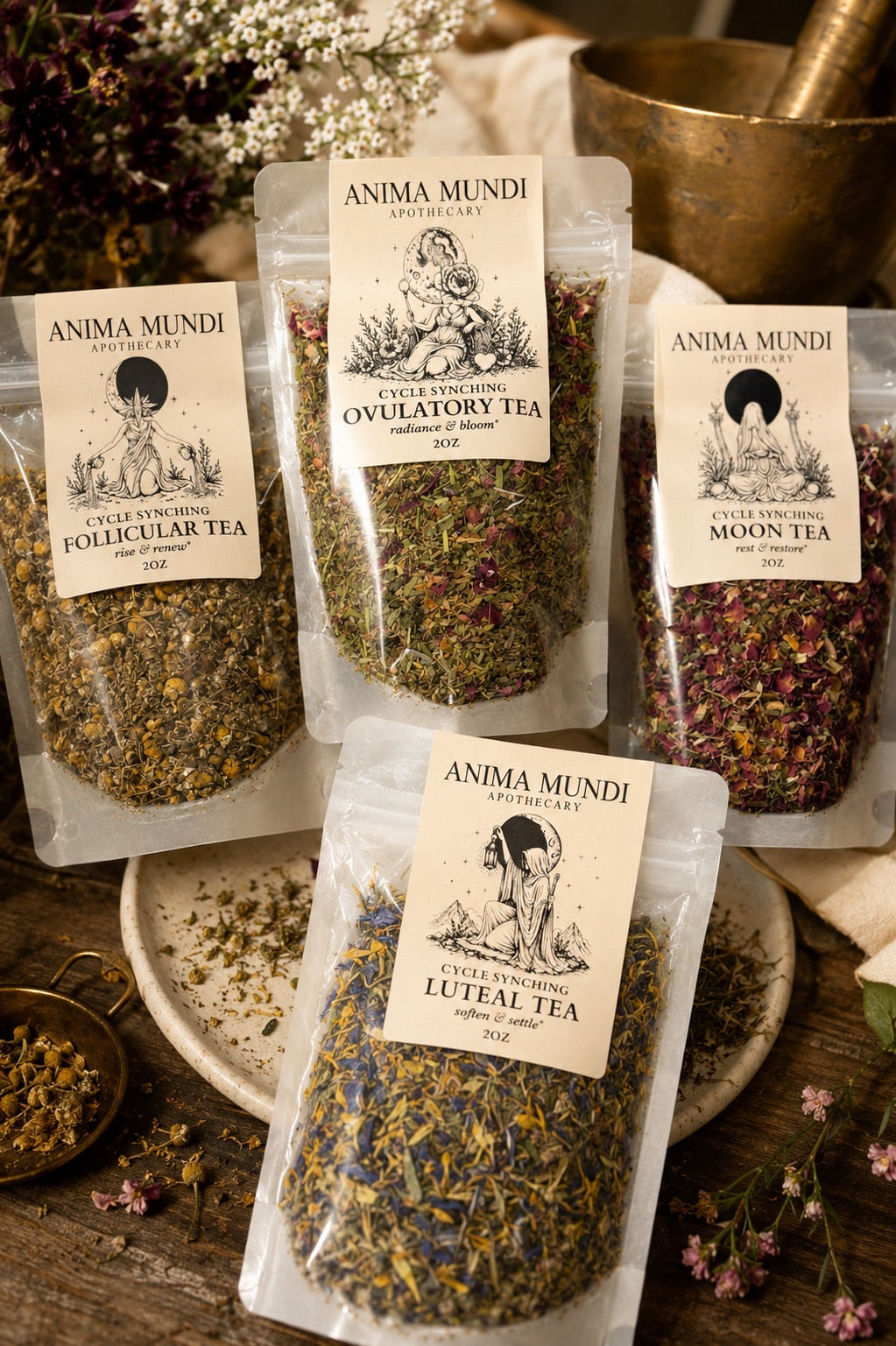 The Menstrual Cycle Tea Kit | Four Teas for Every Phase of Your Cycle