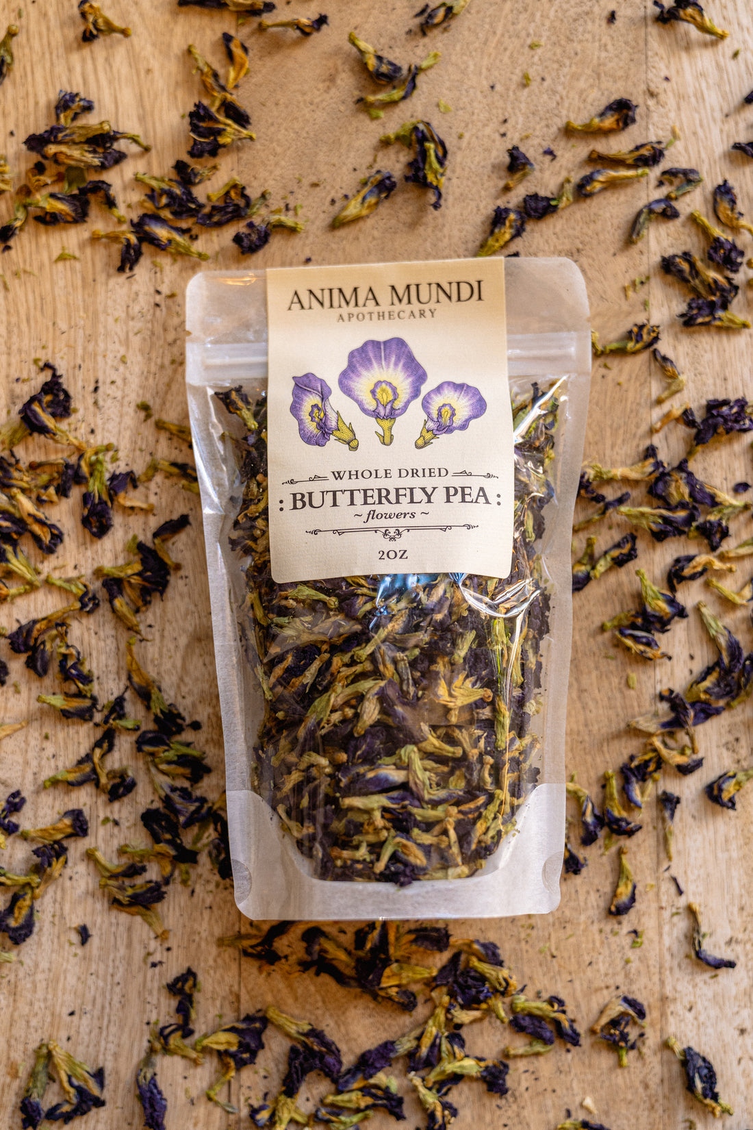 WHOLE BUTTERFLY PEA FLOWERS | Organic Blue Healer*