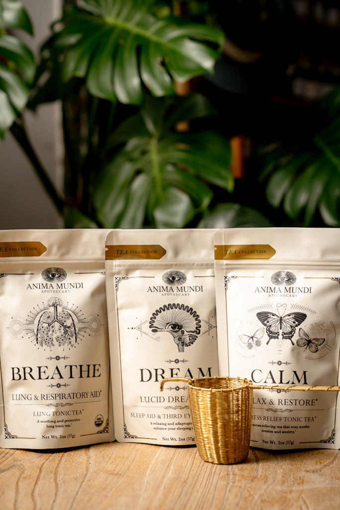 Three Teas + Brass Strainer | BUNDLE