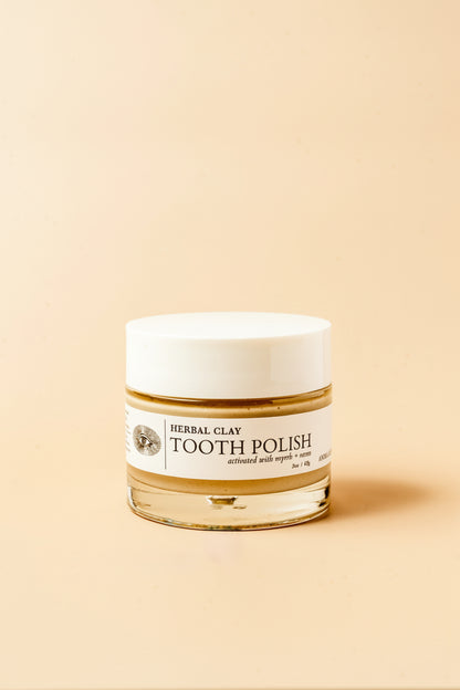 TOOTH POLISH | Herbal Clay, Activated with Myrrh + Neem