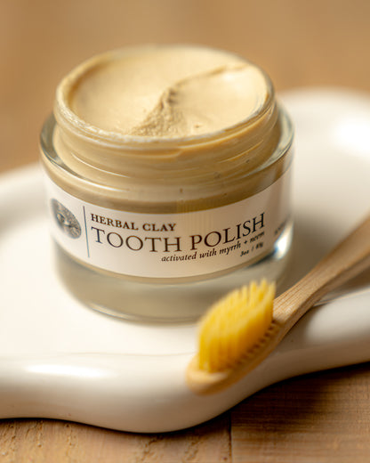 TOOTH POLISH | Herbal Clay, Activated with Myrrh + Neem