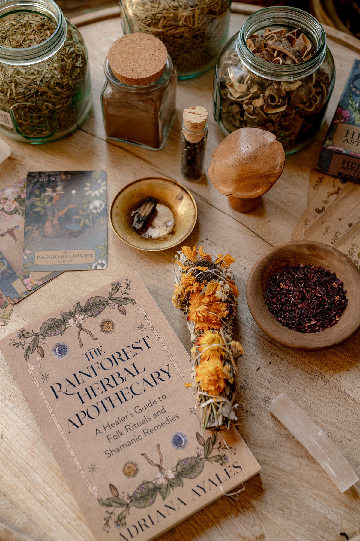 A styled flat-lay of a book titled &