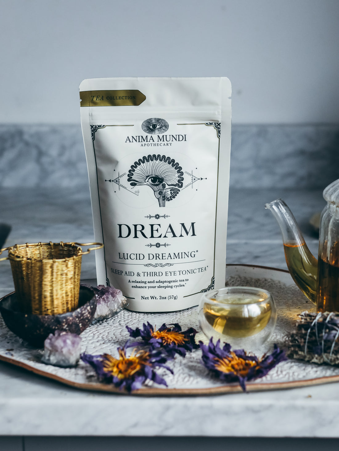 Dream Tea + Brass Strainer | BUNDLE