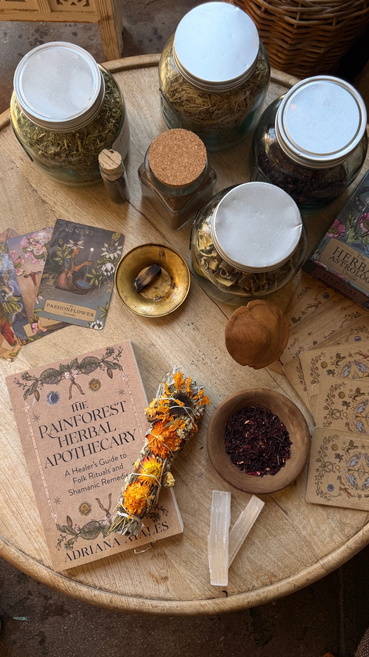 A styled flat-lay of a book titled &