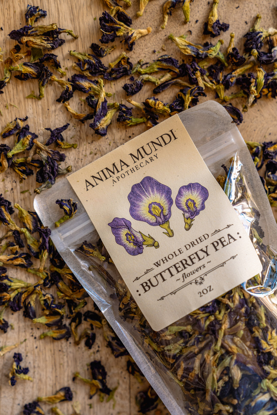 WHOLE BUTTERFLY PEA FLOWERS | Organic Blue Healer*