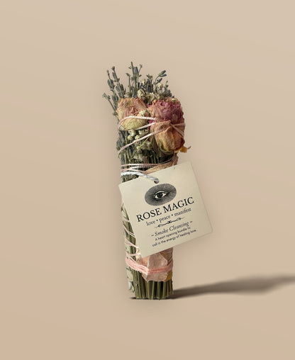 ROSE SAGE WAND | Healing Love Smoke Bundle