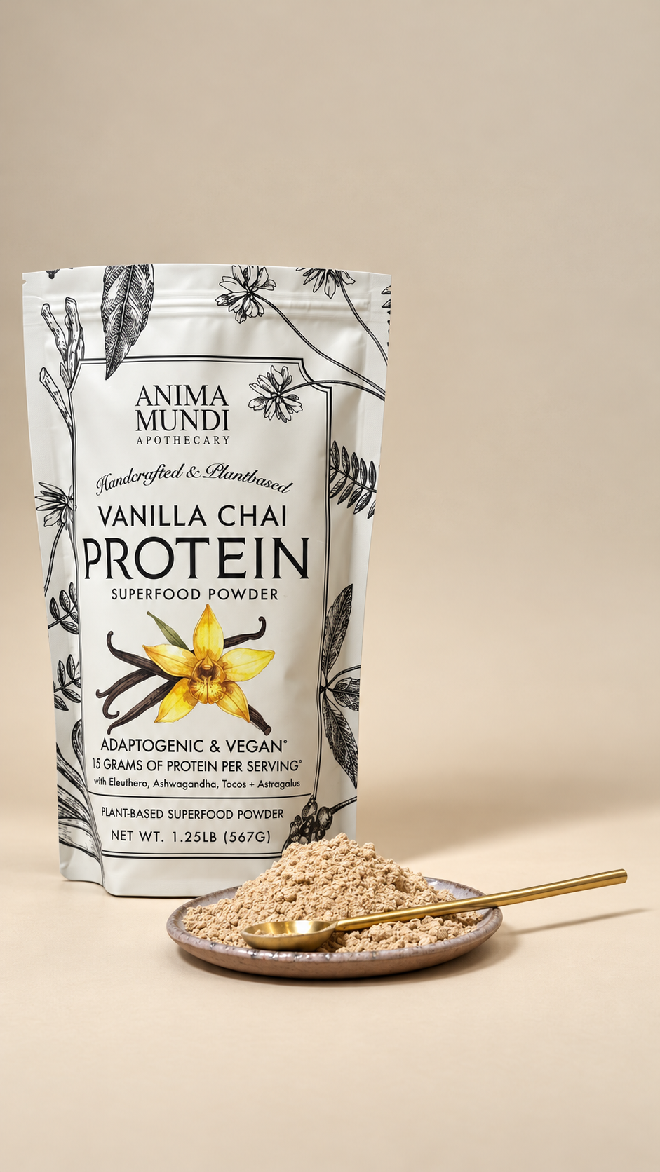 VANILLA CHAI PROTEIN | Adaptogenic Superfood Powder, Organic