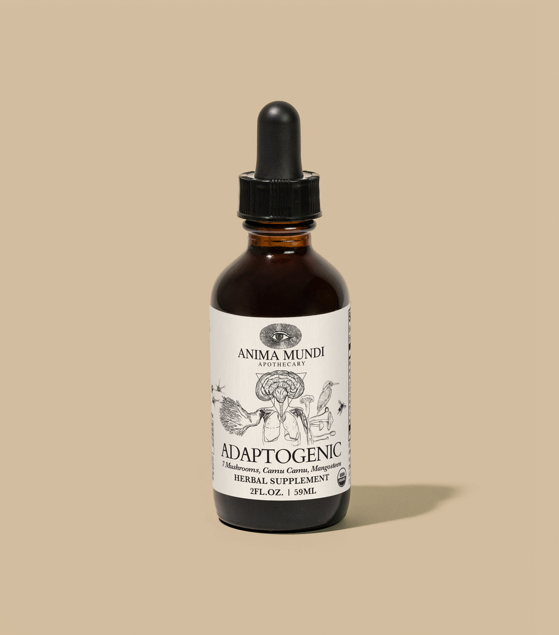 ADAPTOGENIC Tonic | Organic, 7 Mushrooms, Camu Camu, Mangosteen