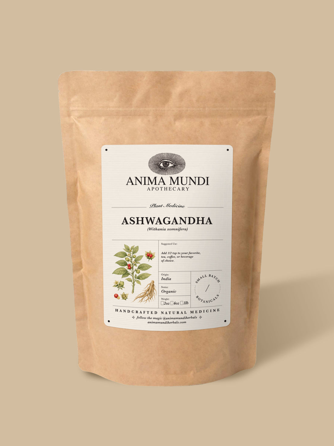 Ashwagandha Root Powder, Organic