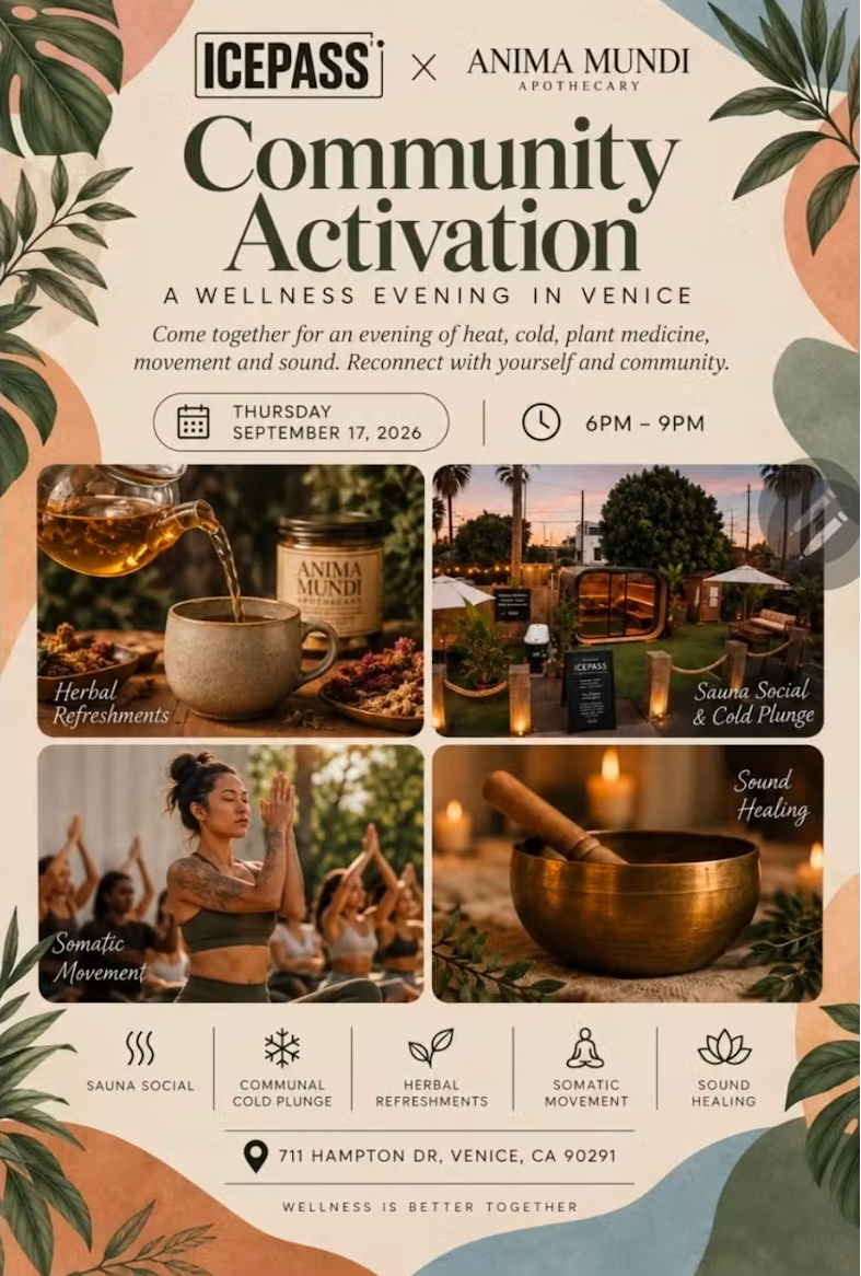 IcePass x Anima Mundi Sauna Social &amp; Sound Bath