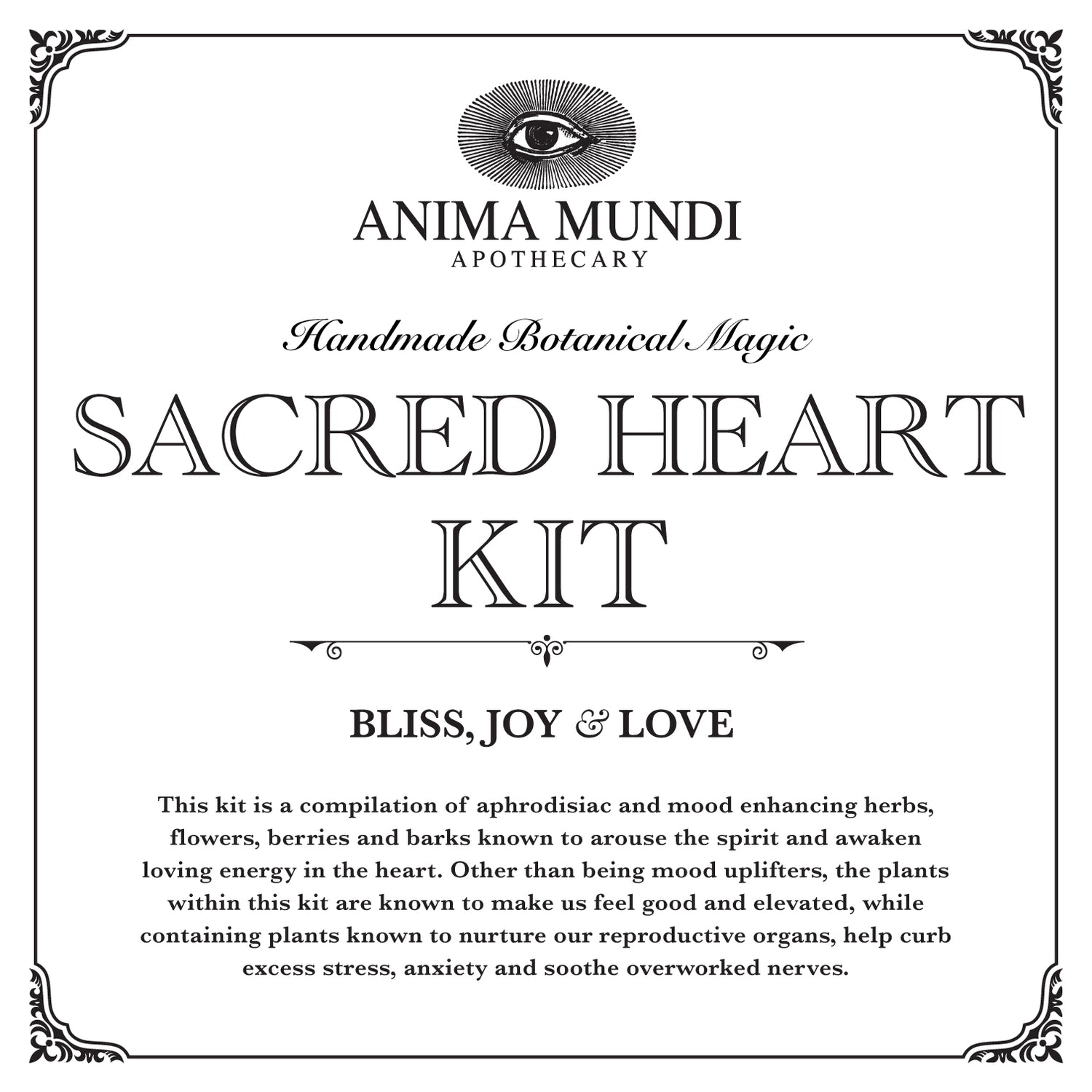 SACRED HEART KIT  Aphrodisiacs + Mood Elevators – Anima Mundi Herbals