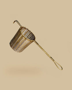 WOVEN BRASS | Large Tea Strainer with Handle